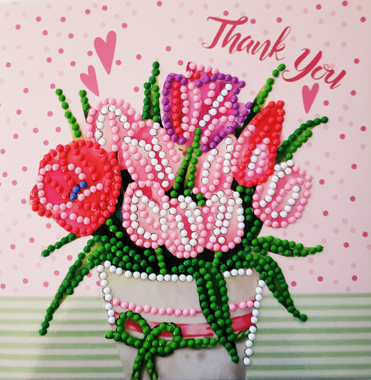 Thank You Card Bucket of Tulips