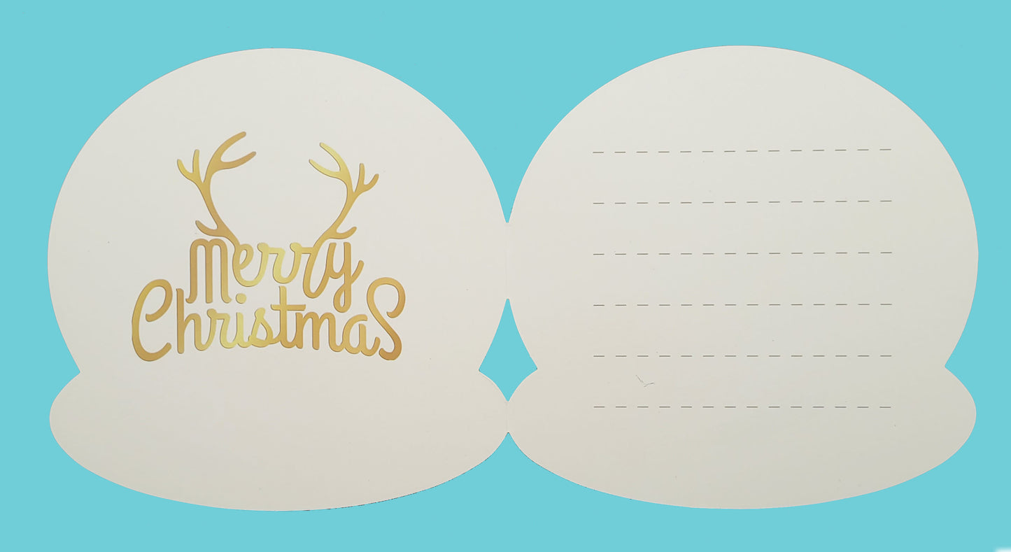 Christmas Card Globe Small Snowman