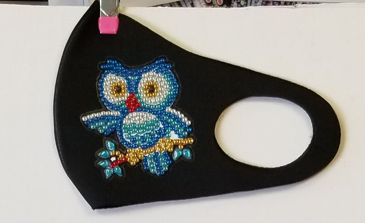 Blue Owl Face Mask