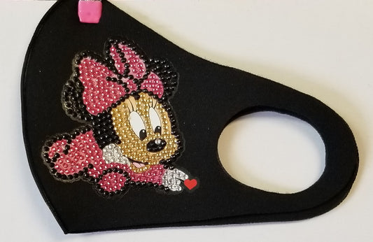 Pink And Black Mouse Mask