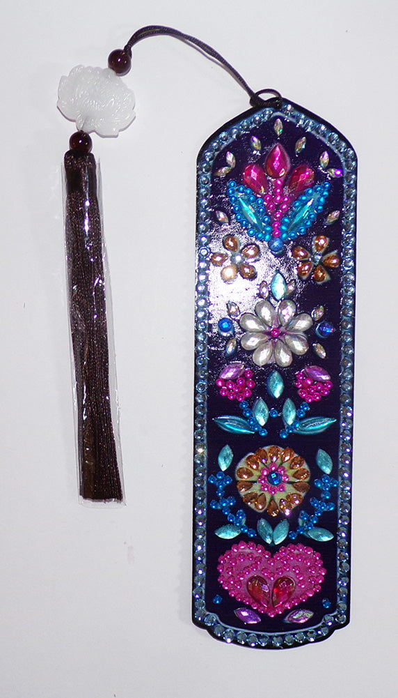 Pink And Blue Flower Bookmark