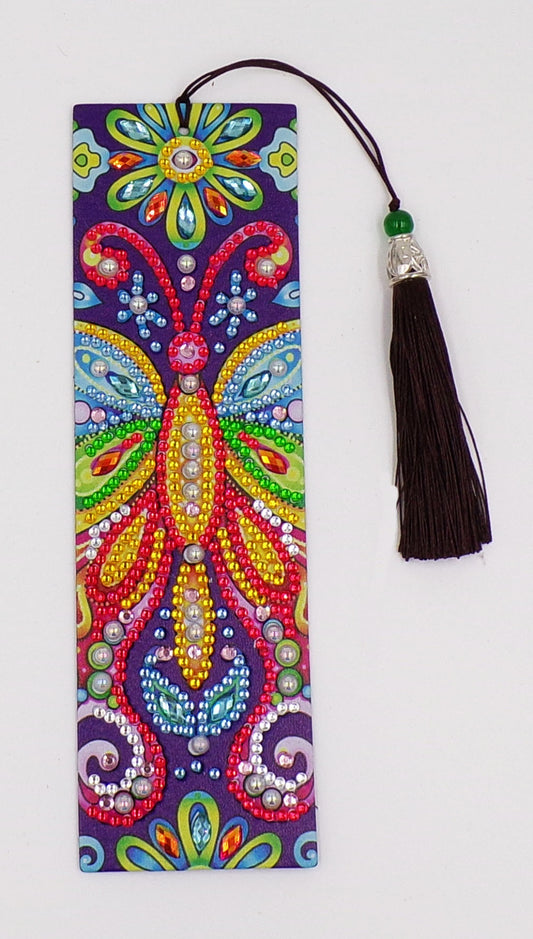 Handcrafted Diamond Art Bookmark - Butterfly 2