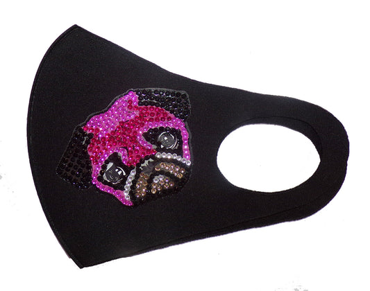 Pink and Black Dog Mask
